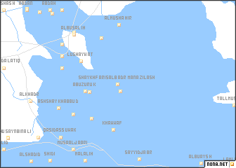 map of Manāzil ash Shaykh Fāris al Badr